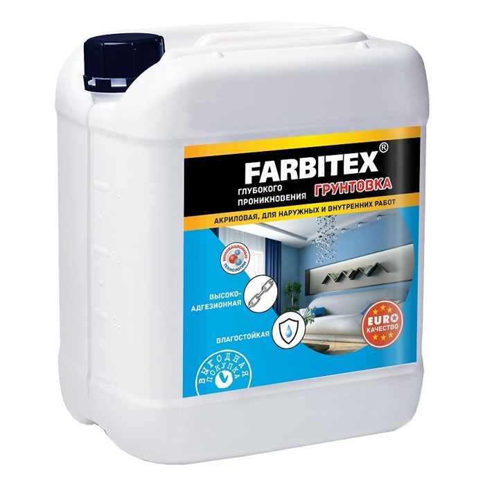 Краска интерьерная акриловая FARBITEX моющ. 13кг.  (1)