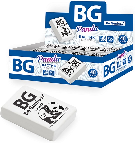 Ластик BG PANDA 36*24*9мм. (уп.40)