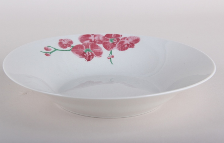 Тарелка керам. 20см. 500мл. суповая Орхидея MC-004