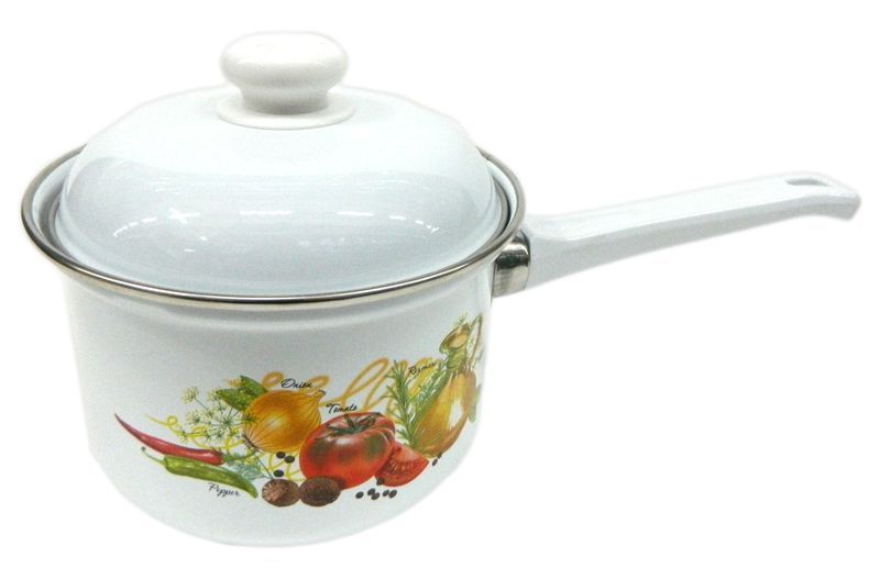 Кастрюля 1,5л. Эмаль цил "ИТАЛЬЯНСКАЯ КУХНЯ" С-1608АП/4