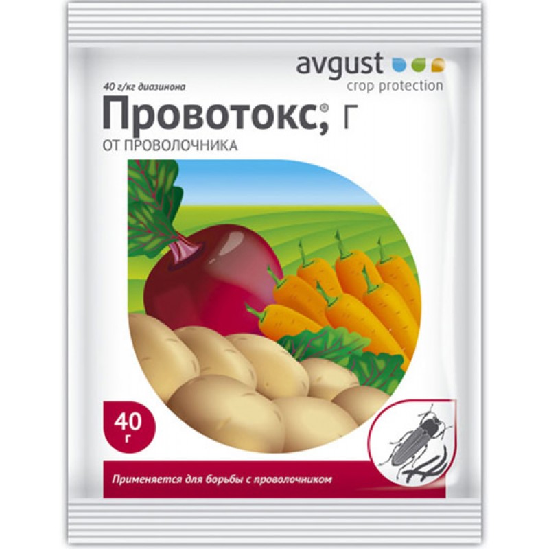 Инсектицид от почв.вред-ей Провотокс 40г. От проволочника