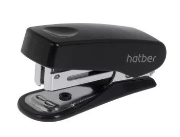 Степлер №10 Hatber 12л. Gentle + антистеп. черный