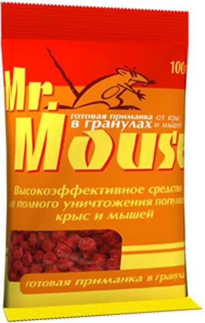 Приманка от грызунов MrMouse 100гр. гранулы пакет (50)