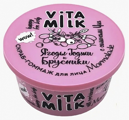 Скраб VITA&MILK 100мл. д/лица гоммаж Мармелад увлажняющий