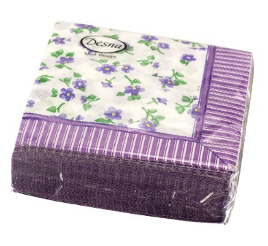 Салфетки бумажные 40л 1 сл. 24*24 Desna Design (32)