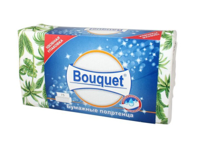 Полотенце бумажное  2сл. 75л.V сложения 23х21,5см Bouquet