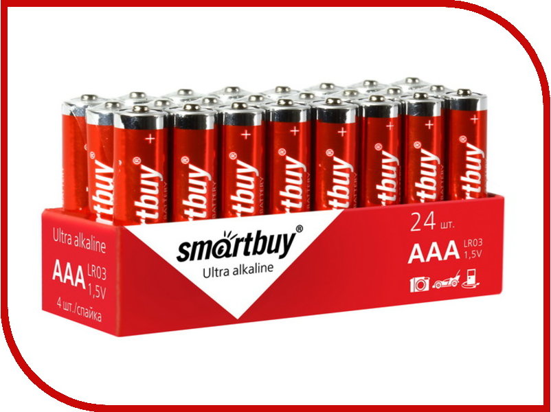 Батарейки "Smartbuy" (уп.4/24) Alcaline мизинч.