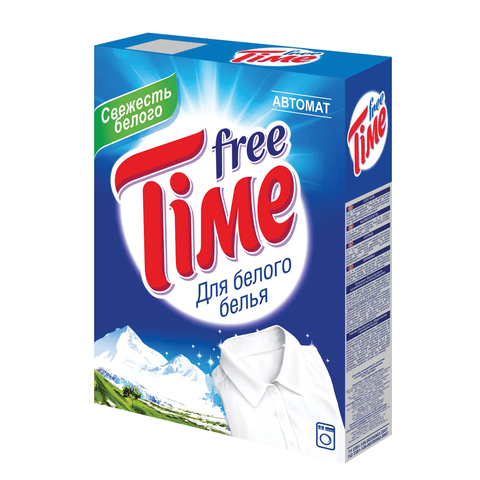 Стир.порошок Free Time авт. 350гр. Для белого