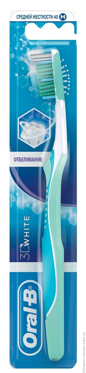 Зубная щетка ОралБи 3DWhite средняя 1шт.