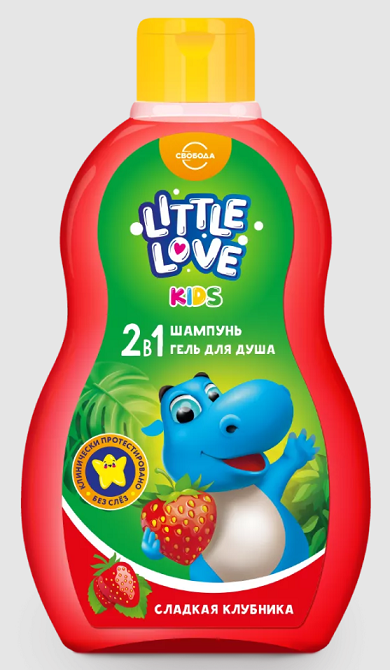 Шампунь Little love 400мл. дет. 2в1 сладкая клубника (12)