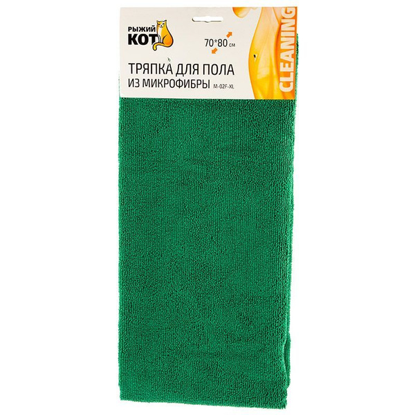 Тряпка микрофибра 70*80 Рыжий кот д/пола M-02F-XL (5/50)