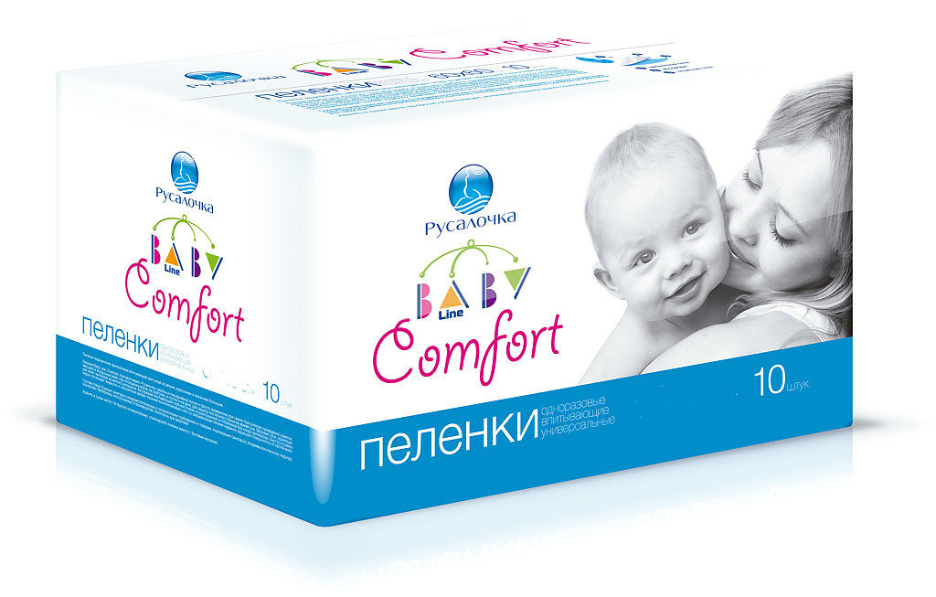 Подгузн.-пеленки Русалочка BabyLine Comfort 60*90 434219