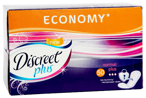Прокладки DISCREET ежедн. 50шт. Normal Plus Trio