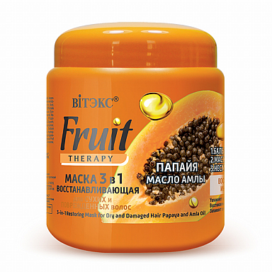 Маска д/волос Витэкс 450мл. Fruit Therapy 3в1 восст. Папайя и Амла (18)