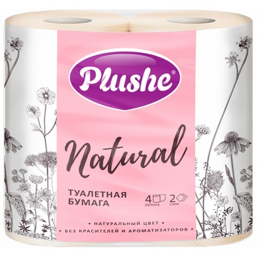 Туалетная бумага Plushe Natural 2сл. 4рул.