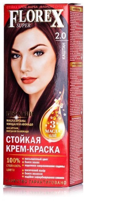 Краска д/волос FLOREX-SUPER 2.0 Каштан (30)