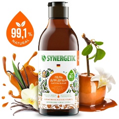 Гель для душа SYNERGETIC 380мл. Карамельное яблоко и ваниль