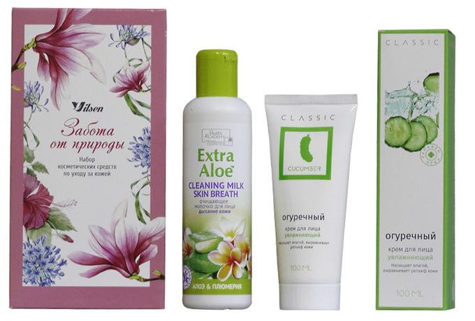 ПН/ЖЕН. Забота от природы №1 (Крем д/л "Огурец" 100мл+Тоник Extra Aloe 200мл)