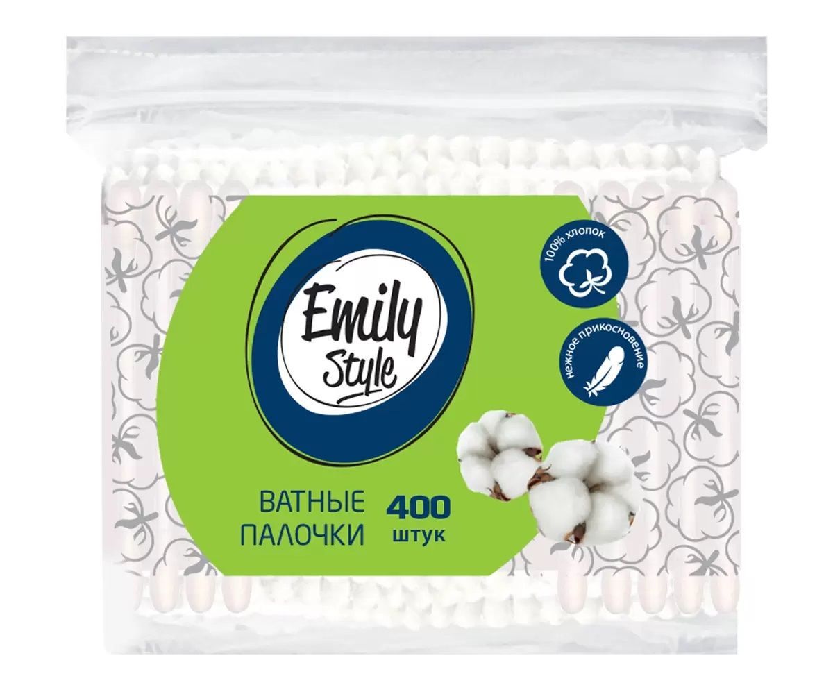 Ватные палочки Emily Style 400шт. Пакет (24)