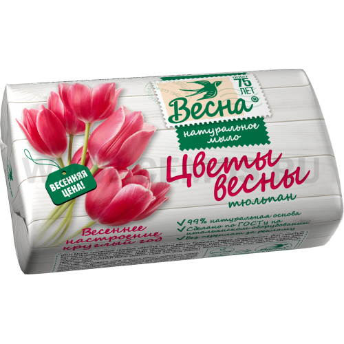 Мыло Весна 90г. Цветы весны Тюльпан 6167 (уп.6) (72)
