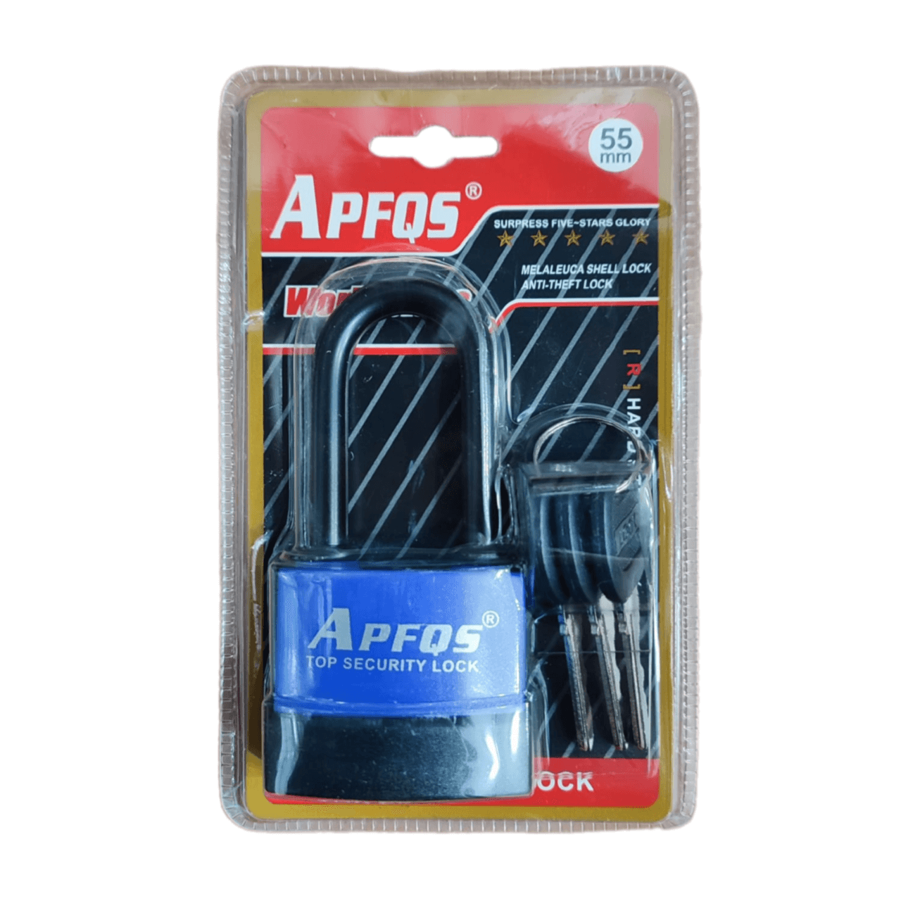 Замок вис. APFQS 55мм. с длинным ушком (72) #