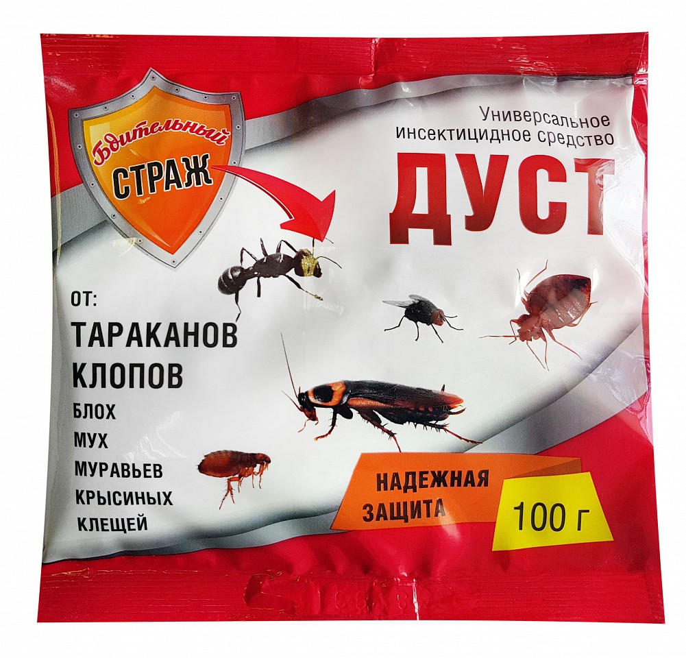 Инсектицид от ползающих насекомых Бдительный страж 100гр. ДУСТ (50)