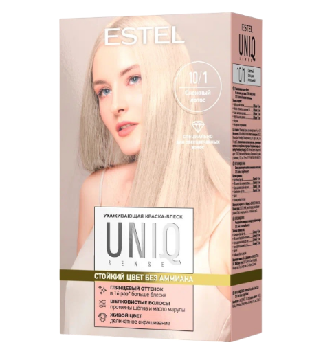 Краска д/волос Estel Uniq sense 10/1 Светлый блондин пепельный (10)