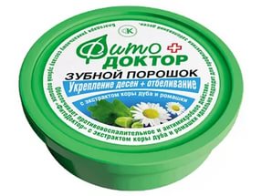 Зубн.порошок ФитоДоктор Укрепление десен Экстр.Коры дуба, ромашка 2307