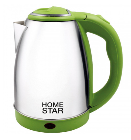 Чайник электр. HomeStar 1,8л. ДИСК 1,5кВт, нерж сталь зеленый HS-1028