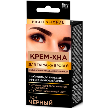 Краска д/бровей Фито крем татуаж Черный