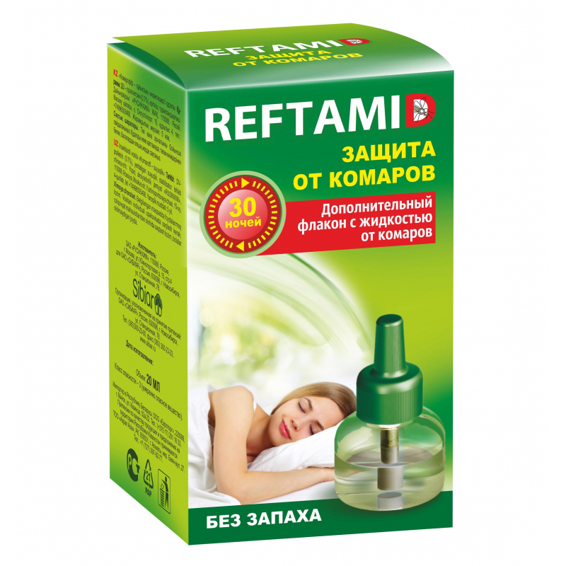 Жидкость от комаров Рефтамид 30 ночей доп флакон (24)