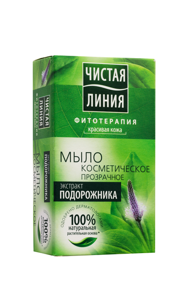 Мыло Чист. линия 80г. Экстракт Подорожника