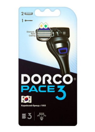 Станки Dorco Pace 3 c 2 кассетами