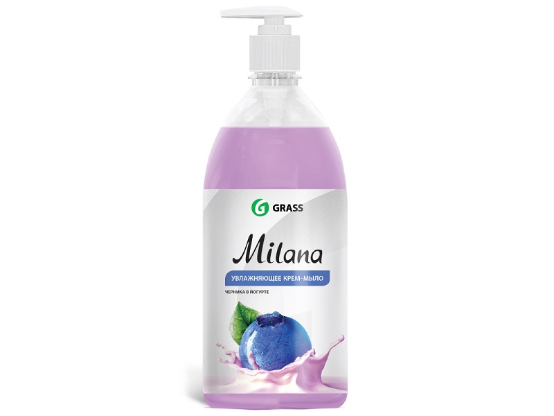 Мыло жидк. Grass 1л. Milana Черника в йогурте (6)