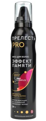 Мусс д/волос Прелесть Prof 200мл. ССФ Эффект памяти (12)