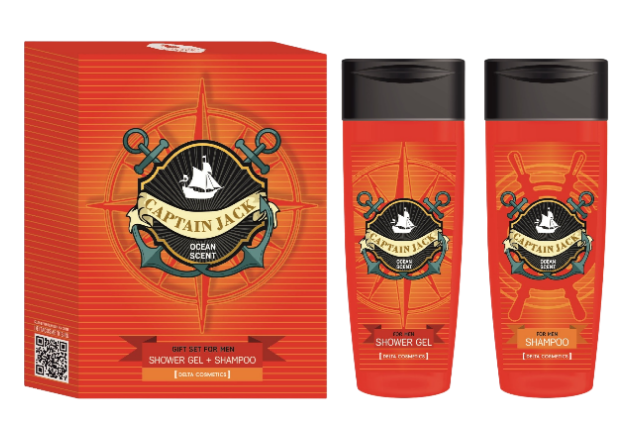 ПН/МУЖ. Captain Jack «Ocean Scent» (гель для душа 250 мл + шампунь 250 мл) (20)