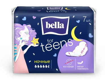 Прокладки Белла For teens ночные мягкие 7шт. (24)