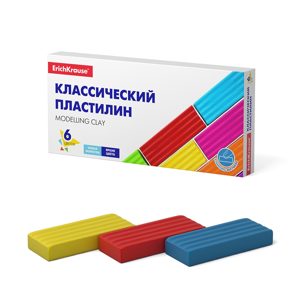 Пластилин 6цв. Erich Krause 96гр.