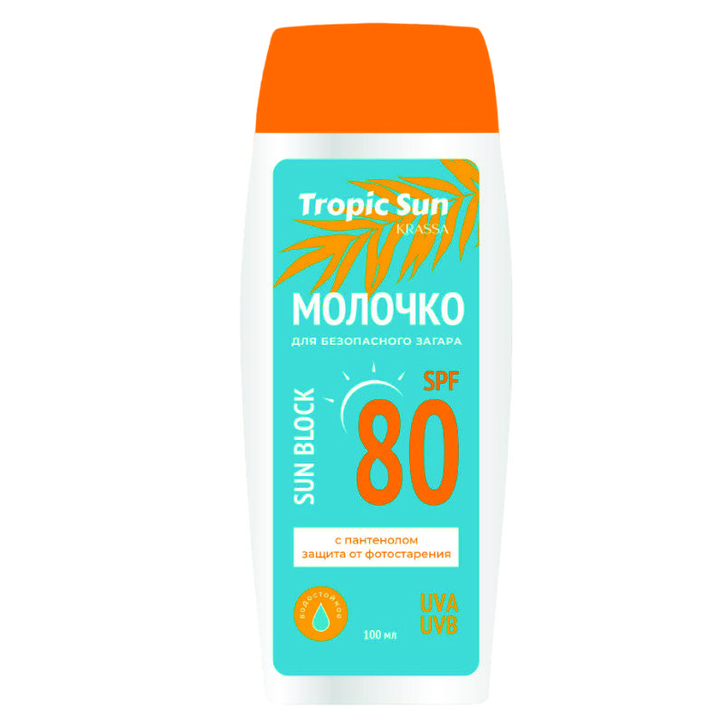 Молочко д/загара Tropic Sun 100мл. SPF 80