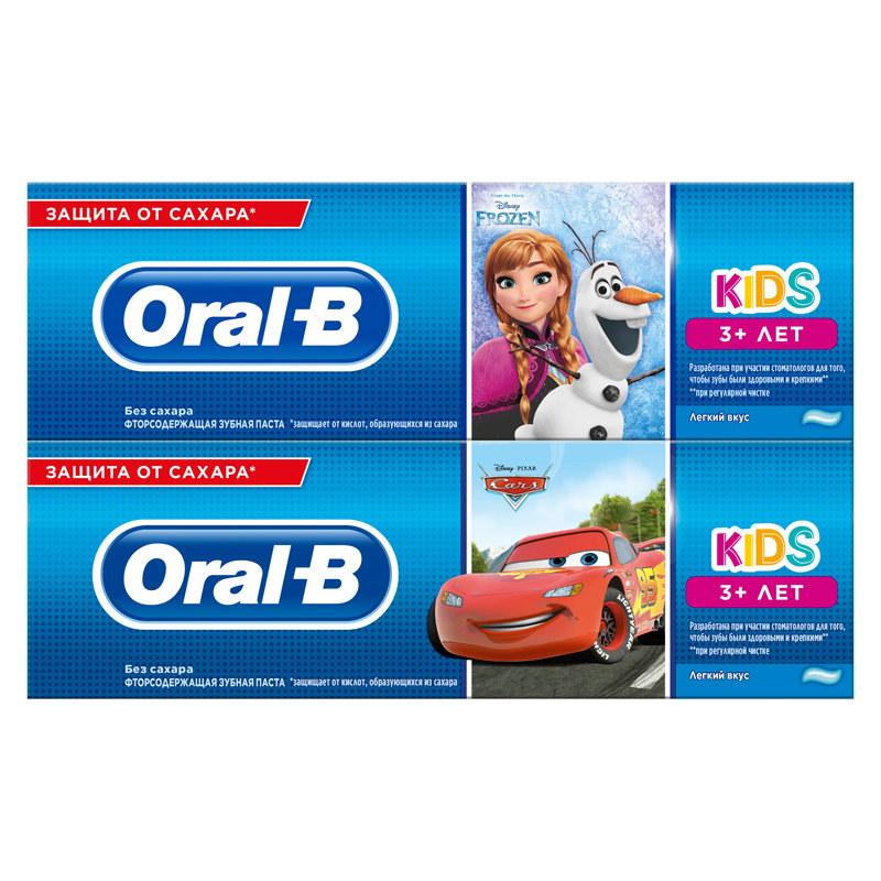 Зубн.паста Oral-B 75мл. Kids Легкий вкус Frozen/Cars