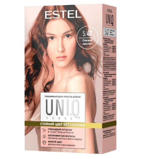 Краска д/волос Estel Uniq sense 5/47 Светлый шатен медно-кор. (10)