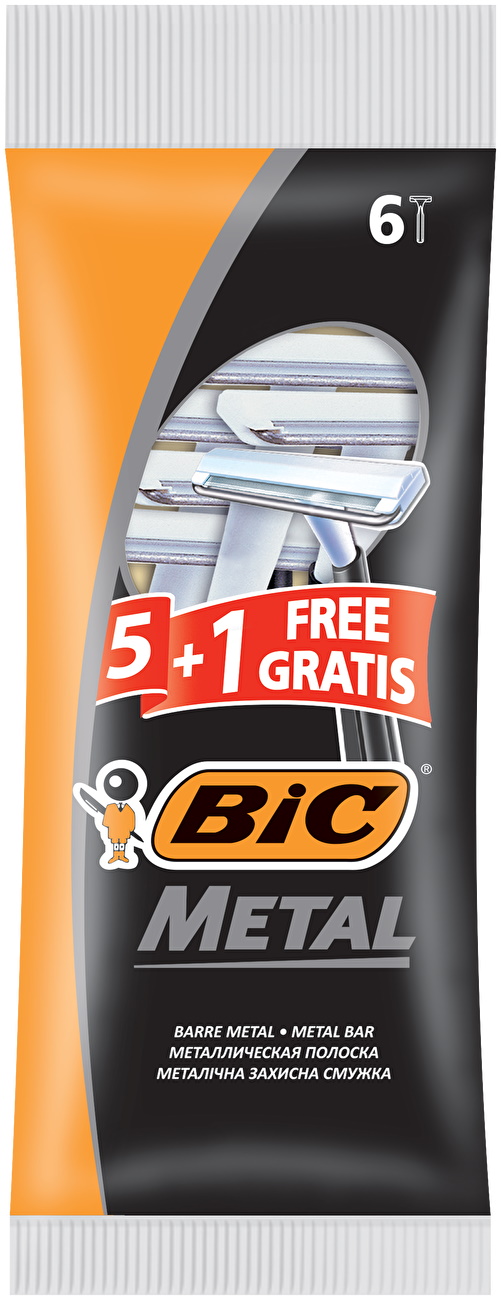 Станки Bic Metal одноразовые 6шт.