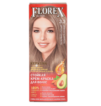 Краска д/волос FLOREX-SUPER 3.3 Пепельно русый (30)