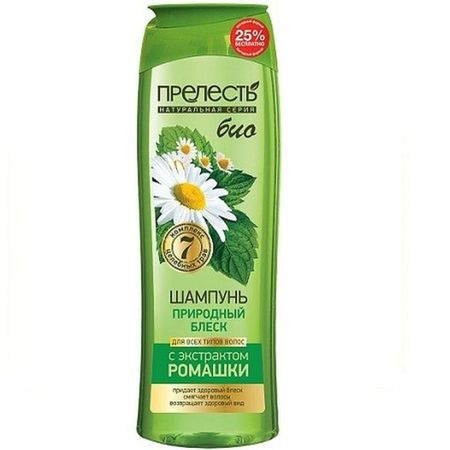Шампунь Прелесть Био 400мл. Природный блеск (6)