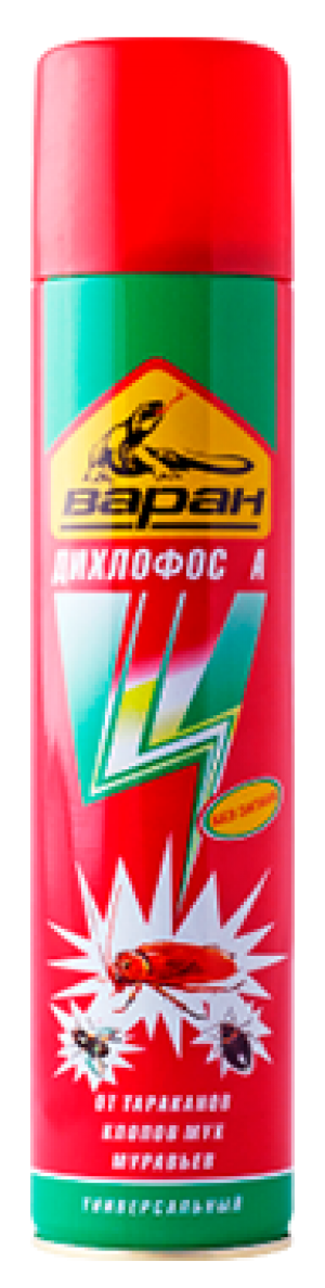Дихлофос-репеллент Варан 300мл. ЗЕЛЕНЫЙ Универсал 34150 В5 (12)