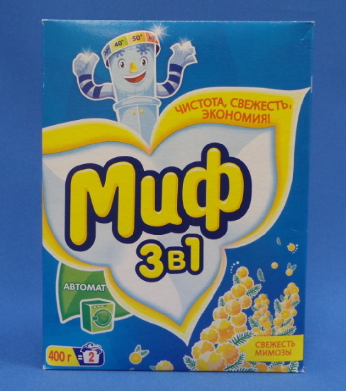 Стир.порошок МИФ ручн. 400г. Свежесть мимозы