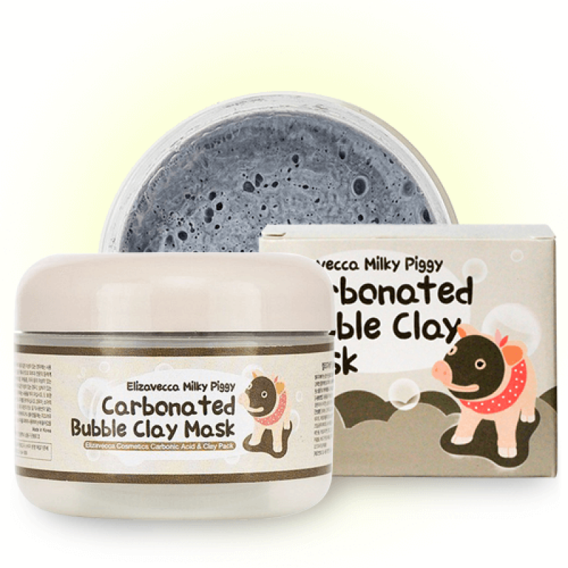 Маска д/лица Elizavecca Milky Piggy Carbonated Bubble Clay Mask Очищающая пузырьковая