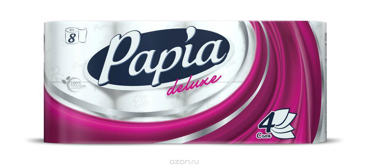 Туалетная бумага PAPIA DELUXE 4сл. 8рул.