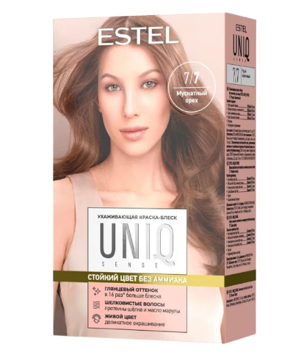 Краска д/волос Estel Uniq sense 7/7 Русый коричневый (10)