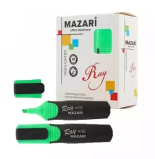 Текстовыделитель Mazari Ray зеленый (уп.12)